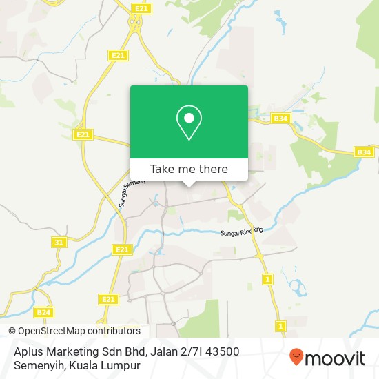 Aplus Marketing Sdn Bhd, Jalan 2 / 7I 43500 Semenyih map