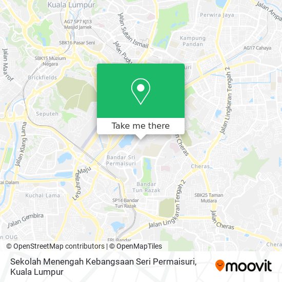 Sekolah Menengah Kebangsaan Seri Permaisuri map