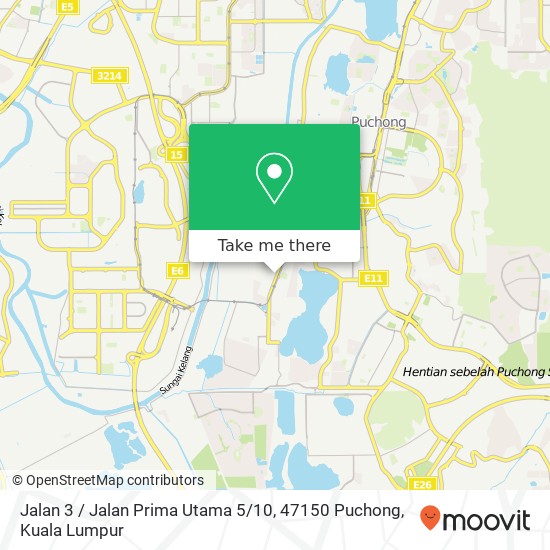 Peta Jalan 3 / Jalan Prima Utama 5 / 10, 47150 Puchong