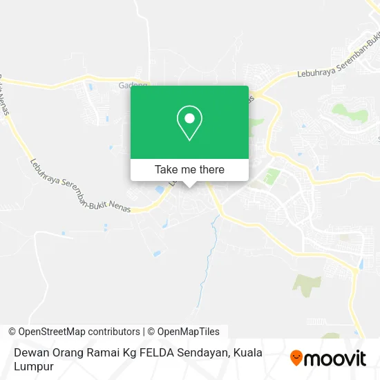 Dewan Orang Ramai Kg FELDA Sendayan map