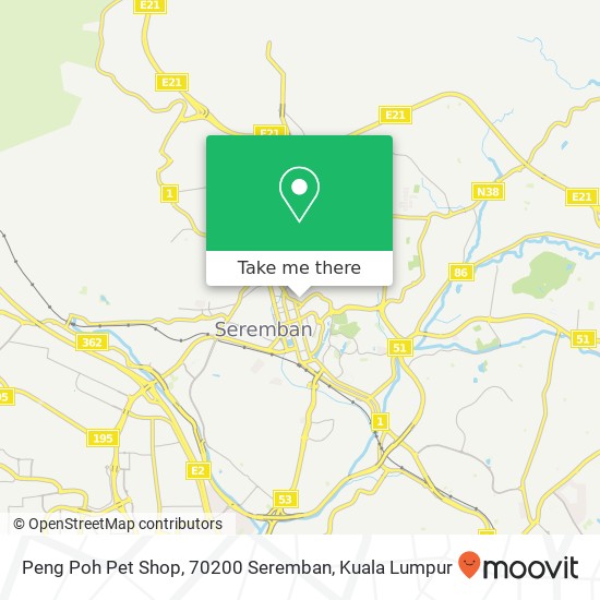 Peta Peng Poh Pet Shop, 70200 Seremban