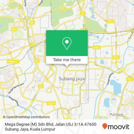 Mega Degree (M) Sdn Bhd, Jalan USJ 3 / 1A 47600 Subang Jaya map