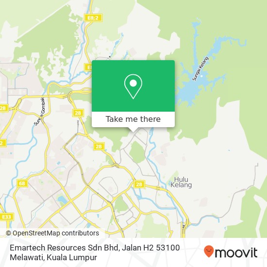 Peta Emartech Resources Sdn Bhd, Jalan H2 53100 Melawati