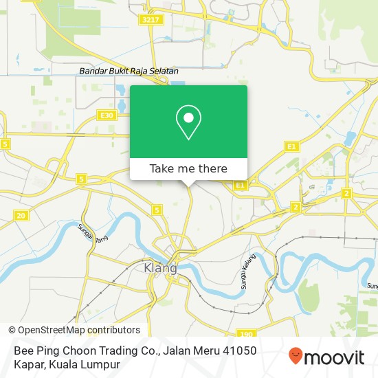 Bee Ping Choon Trading Co., Jalan Meru 41050 Kapar map