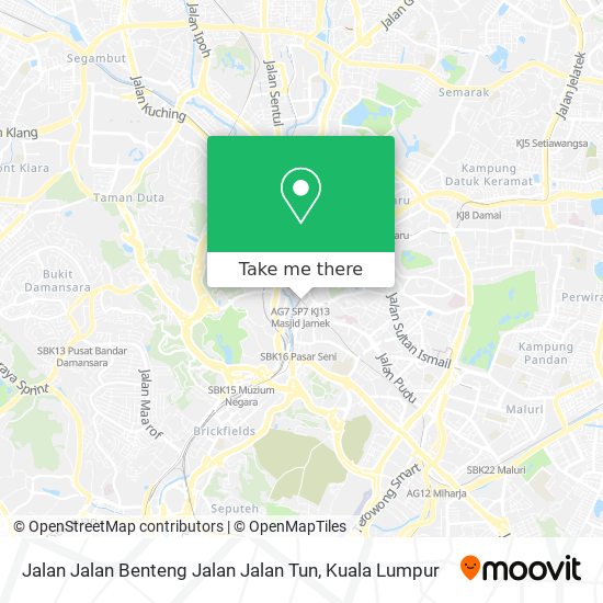 Jalan Jalan Benteng Jalan Jalan Tun map