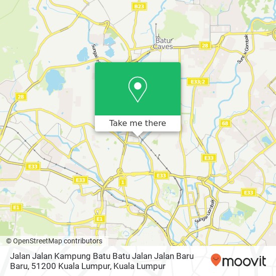 Jalan Jalan Kampung Batu Batu Jalan Jalan Baru Baru, 51200 Kuala Lumpur map