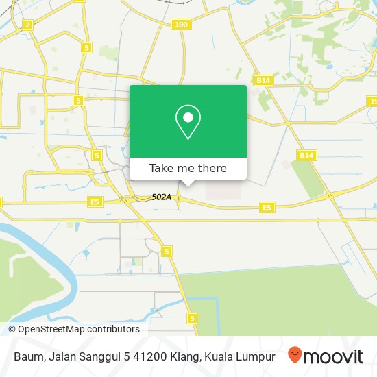 Baum, Jalan Sanggul 5 41200 Klang map