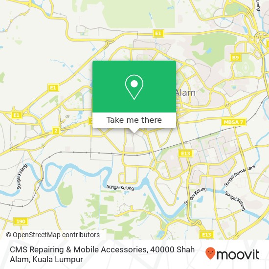 CMS Repairing & Mobile Accessories, 40000 Shah Alam map