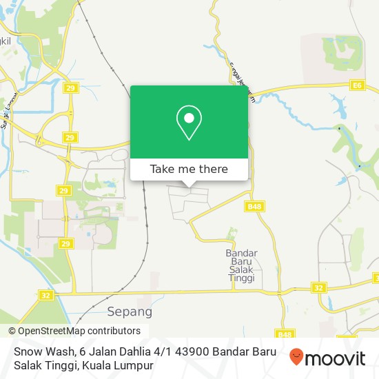 Snow Wash, 6 Jalan Dahlia 4 / 1 43900 Bandar Baru Salak Tinggi map