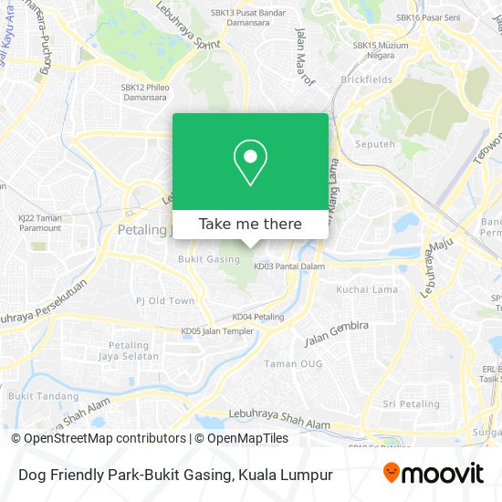Dog Friendly Park-Bukit Gasing map