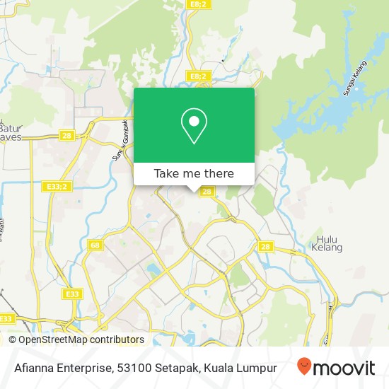 Afianna Enterprise, 53100 Setapak map