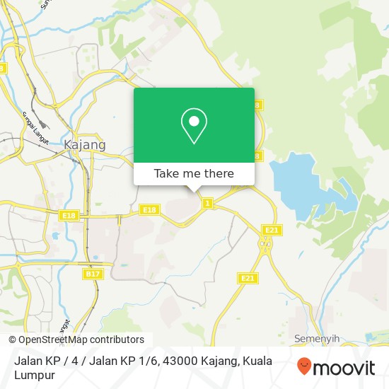 Peta Jalan KP / 4 / Jalan KP 1 / 6, 43000 Kajang