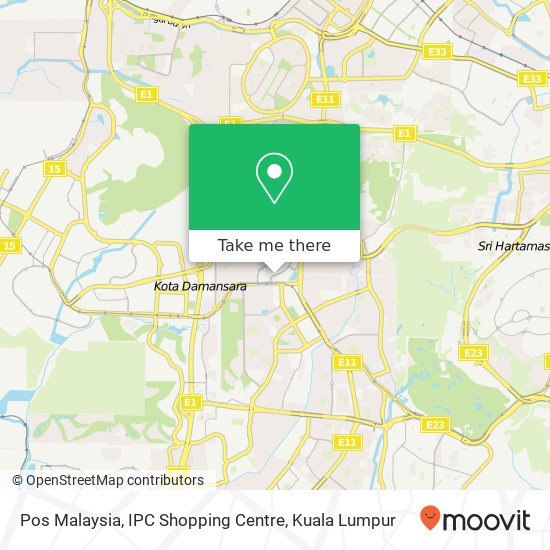 Pos Malaysia, IPC Shopping Centre map