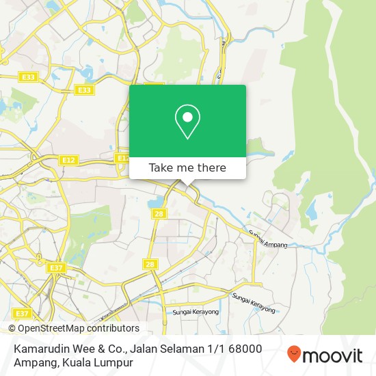 Kamarudin Wee & Co., Jalan Selaman 1 / 1 68000 Ampang map