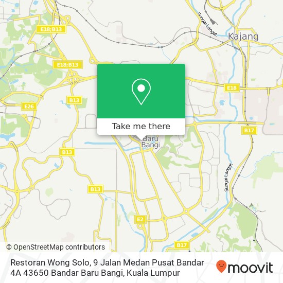 Restoran Wong Solo, 9 Jalan Medan Pusat Bandar 4A 43650 Bandar Baru Bangi map