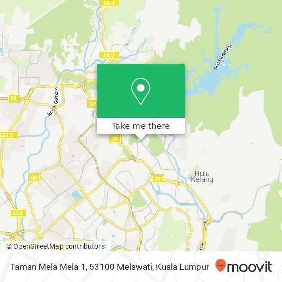 Taman Mela Mela 1, 53100 Melawati map