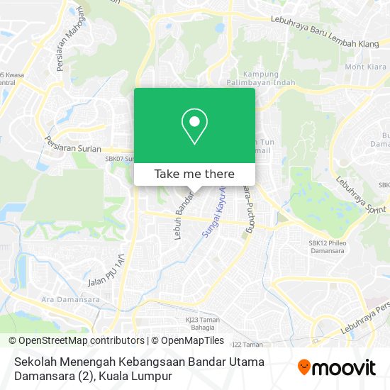 Peta Sekolah Menengah Kebangsaan Bandar Utama Damansara (2)
