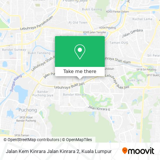 Jalan Kem Kinrara Jalan Kinrara 2 map