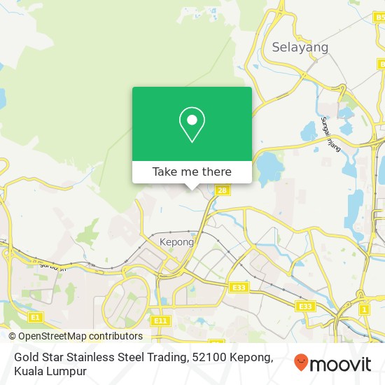 Gold Star Stainless Steel Trading, 52100 Kepong map