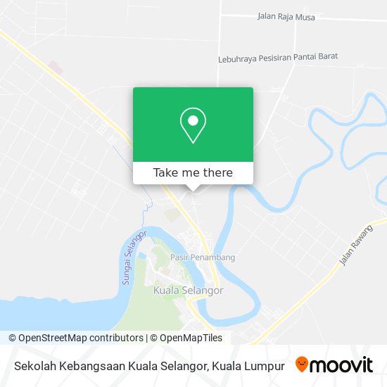 Peta Sekolah Kebangsaan Kuala Selangor
