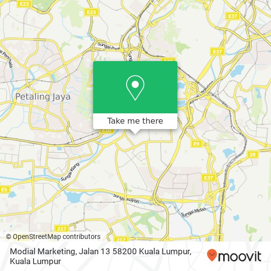 Peta Modial Marketing, Jalan 13 58200 Kuala Lumpur
