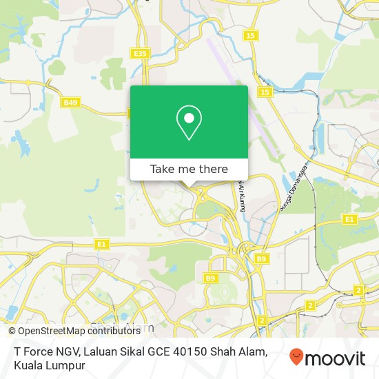 T Force NGV, Laluan Sikal GCE 40150 Shah Alam map