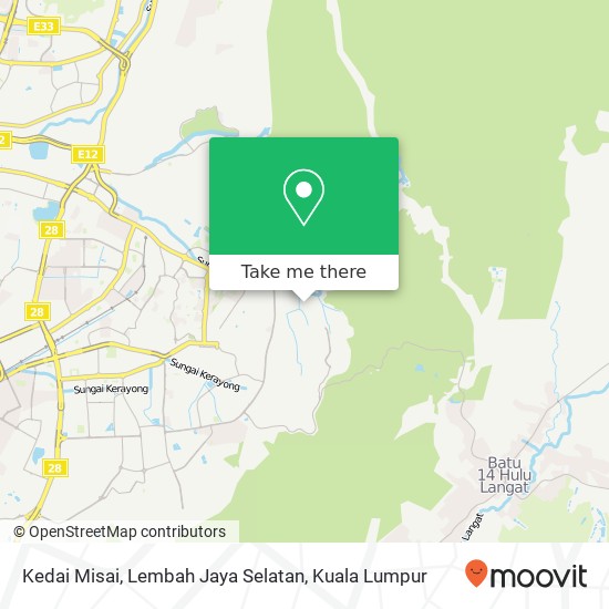 Peta Kedai Misai, Lembah Jaya Selatan
