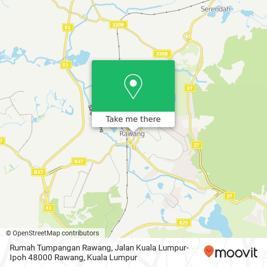 Peta Rumah Tumpangan Rawang, Jalan Kuala Lumpur-Ipoh 48000 Rawang