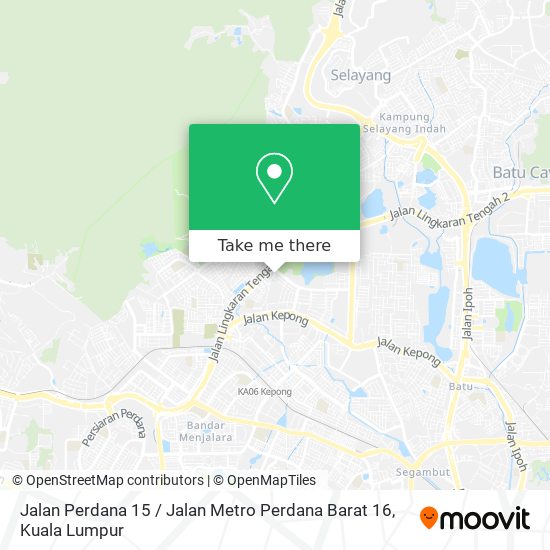 Peta Jalan Perdana 15 / Jalan Metro Perdana Barat 16