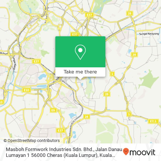 Masboh Formwork Industries Sdn. Bhd., Jalan Danau Lumayan 1 56000 Cheras (Kuala Lumpur) map