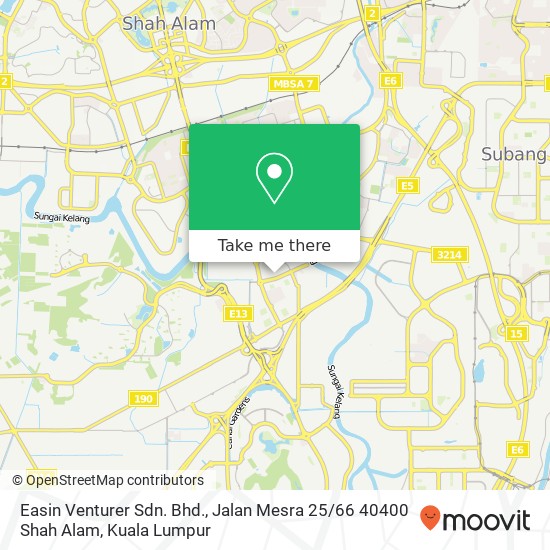 Easin Venturer Sdn. Bhd., Jalan Mesra 25 / 66 40400 Shah Alam map