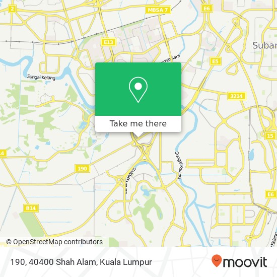 190, 40400 Shah Alam map