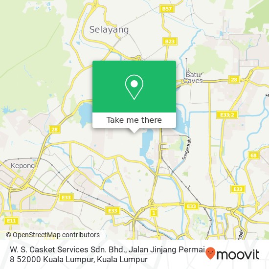 W. S. Casket Services Sdn. Bhd., Jalan Jinjang Permai 8 52000 Kuala Lumpur map