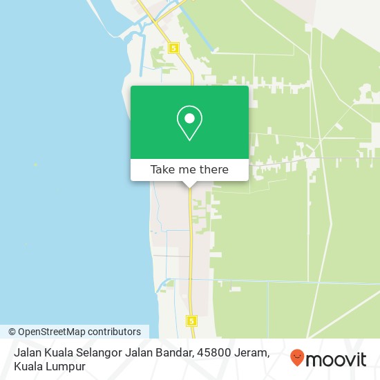 Peta Jalan Kuala Selangor Jalan Bandar, 45800 Jeram