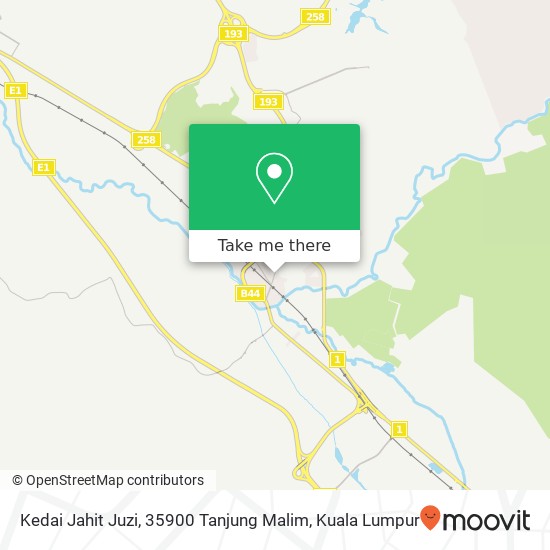 Peta Kedai Jahit Juzi, 35900 Tanjung Malim