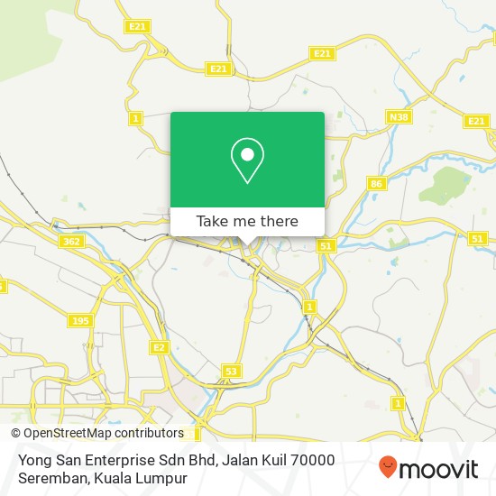 Peta Yong San Enterprise Sdn Bhd, Jalan Kuil 70000 Seremban