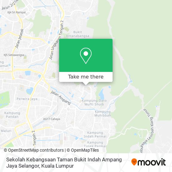Peta Sekolah Kebangsaan Taman Bukit Indah Ampang Jaya Selangor