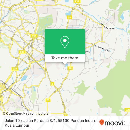 Jalan 10 / Jalan Perdana 3 / 1, 55100 Pandan Indah map