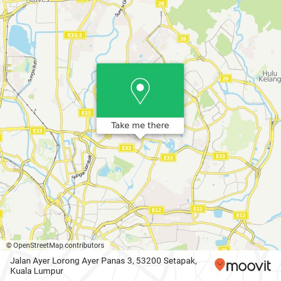 Peta Jalan Ayer Lorong Ayer Panas 3, 53200 Setapak