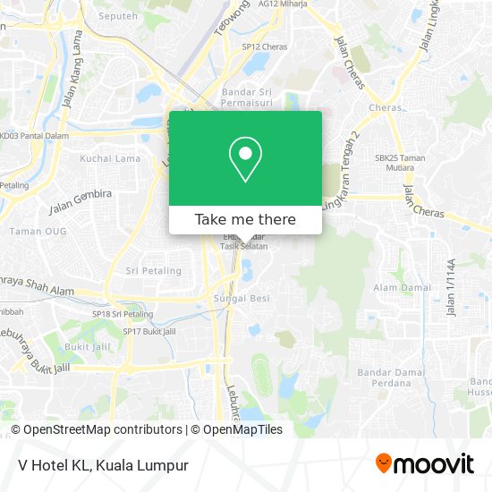 V Hotel KL map