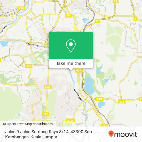 Peta Jalan 9 Jalan Serdang Raya 8 / 14, 43300 Seri Kembangan