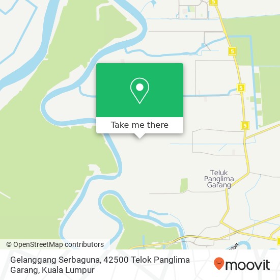 Peta Gelanggang Serbaguna, 42500 Telok Panglima Garang