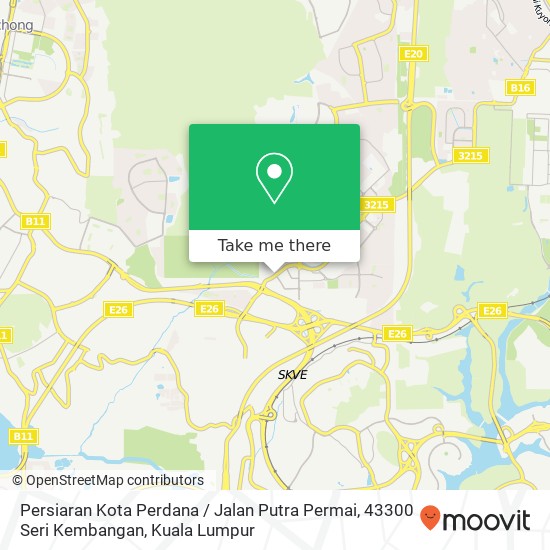 Peta Persiaran Kota Perdana / Jalan Putra Permai, 43300 Seri Kembangan