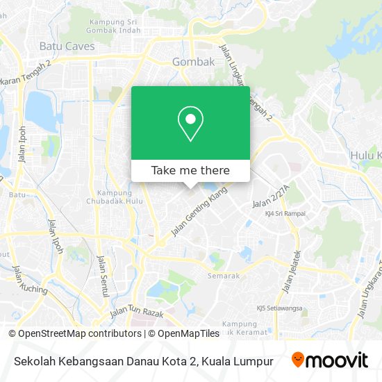 Peta Sekolah Kebangsaan Danau Kota 2