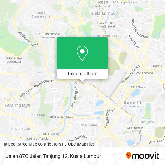 Peta Jalan 87C Jalan Tanjung 12