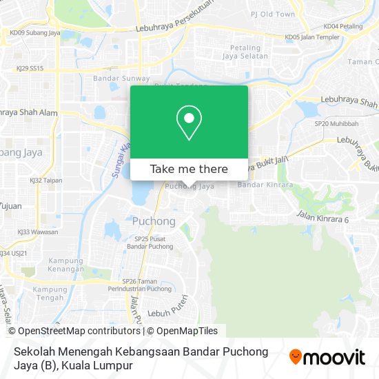 Peta Sekolah Menengah Kebangsaan Bandar Puchong Jaya