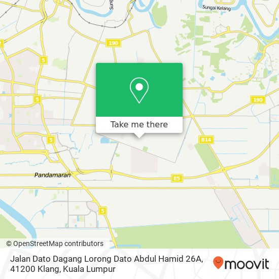 Peta Jalan Dato Dagang Lorong Dato Abdul Hamid 26A, 41200 Klang