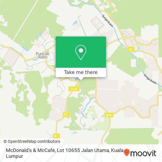 McDonald's & McCafé, Lot 10655 Jalan Utama map