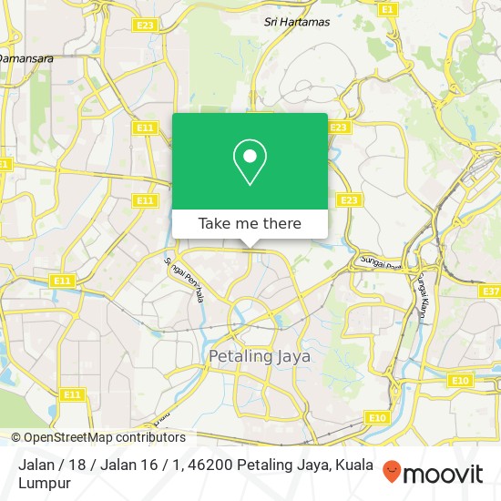 Peta Jalan / 18 / Jalan 16 / 1, 46200 Petaling Jaya