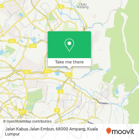 Peta Jalan Kabus Jalan Embun, 68000 Ampang